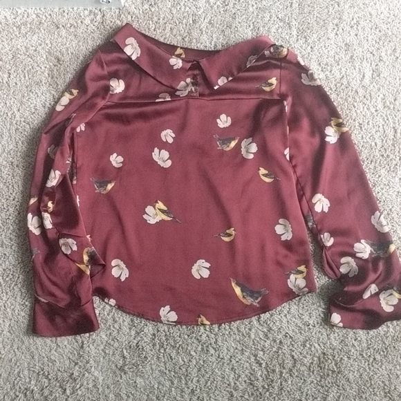 Zara Printed Blouse Sz S - Picture 2 of 4